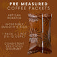 SARASOTA COFFEE & TEA CO. Gourmet Medium Roast Coffee Ground Packets, Salted Caramel, 2 Ounce Bags, Pack of 12