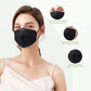 Wecolor Kn95 Face Masks 50 Pack 5-Ply Breathable Safety Respirator Cup Dust Disposable Kn95 Mask Black