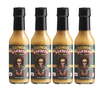 Gringo Bandito Hot Sauce, Fiery Yellow, 5 Ounce (Pack Of 4)