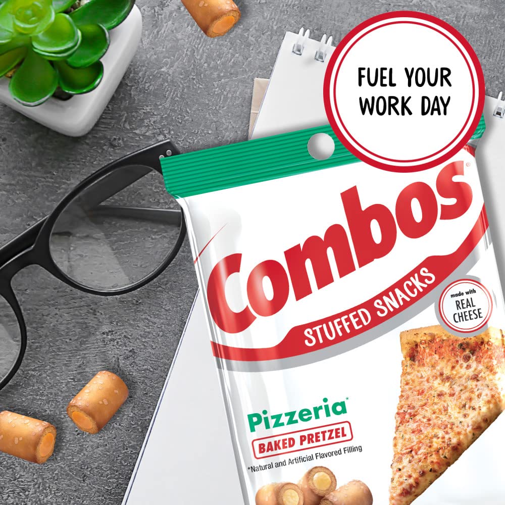 Combos Pizzeria Pretzel Baked Snacks 6.3-Ounce Bag (Pack Of 12)