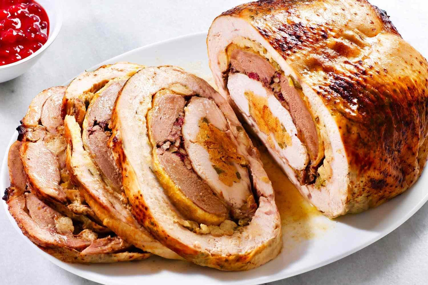 Creole Food Turducken (Seafood Jambalaya Stuffing, 5Lb) - Gourmet Stuffed Poultry Delight - Pre-Seasoned And Ready For Cooking T