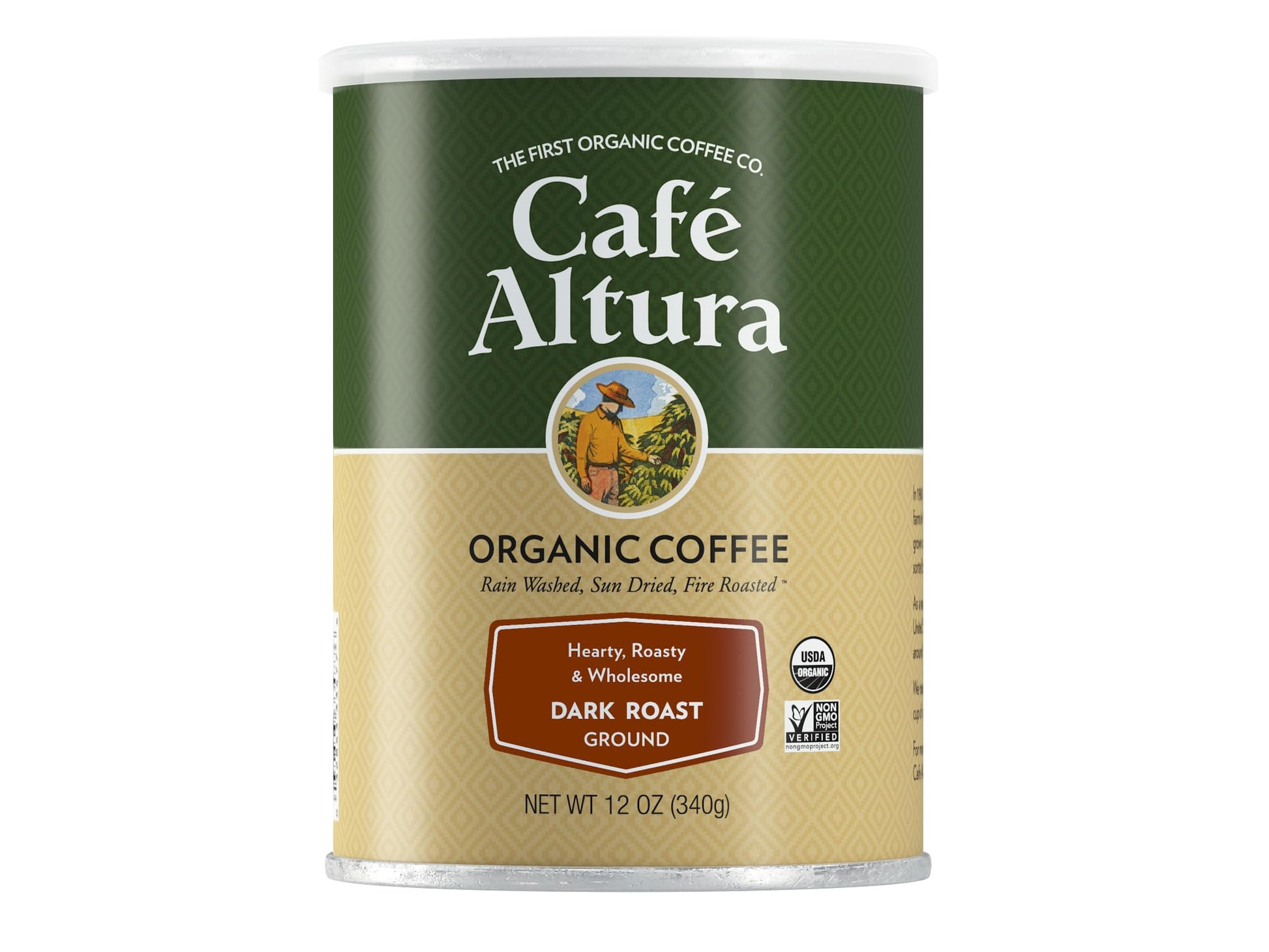 Cafe Altura Ground Organic Coffee, Dark Roast, 12 Ounce (Pack of 3), Brown
