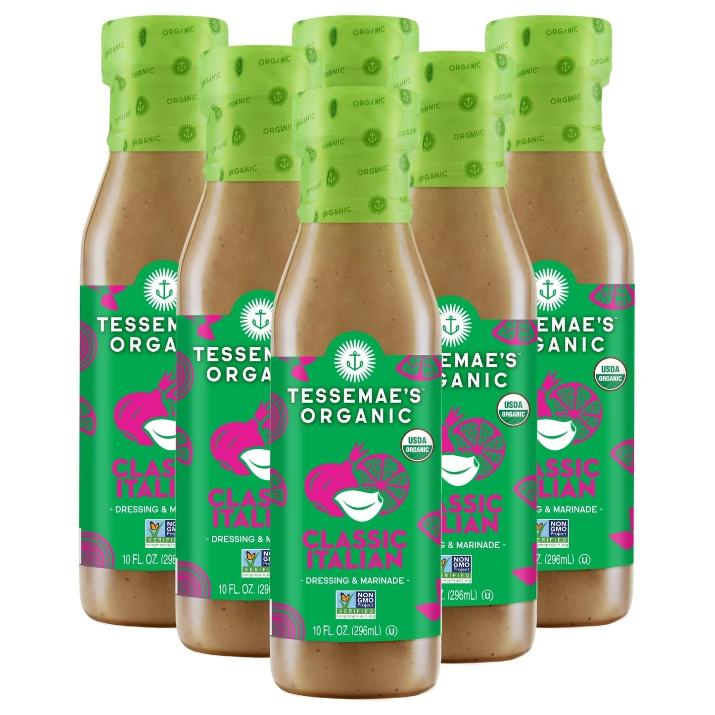 Tessemaes All Natural Salad Dressing - Classic Italian, 6-Pack, Natural Flavors
