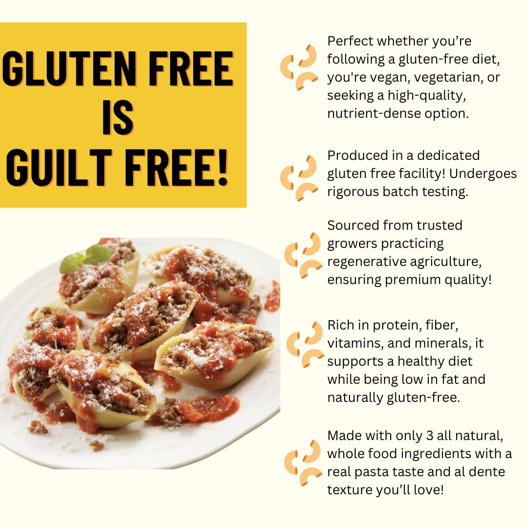 Mountain High Organics Gluten Free Organic Quinoa Pasta, Shells - 5lb Bag