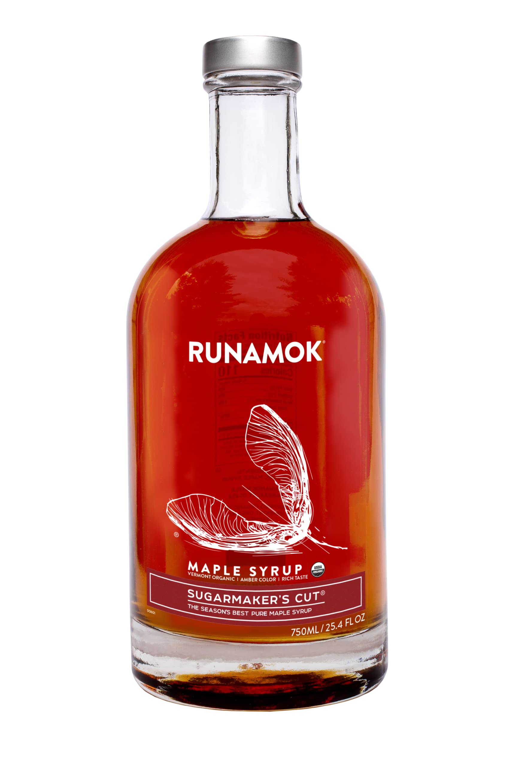 Runamok Maple Syrup - Traditional Grade A, Amber Color, Rich Taste, 25.36 Fl Oz (750mL)