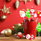 Fruidles Christmas Lollipop 12-Pack - Santa Clause, Christmas Tree, Candy Canes, Multi Color, Individually Wrapped