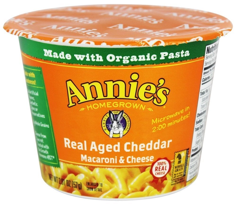 Annie'S Homegrown Macaron & Cheese Real Aged Cheddar 2.01 Oz (Pack Of 24)24
