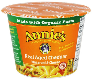 Annie'S Homegrown Macaron & Cheese Real Aged Cheddar 2.01 Oz (Pack Of 24)24