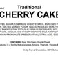 Andy Anand Luxurious Cherry Cake 9'' | 2.9 Lbs Gourmet Gift, Fresh & Natural Ingredients, Handcrafted, No Preservatives - Perfec
