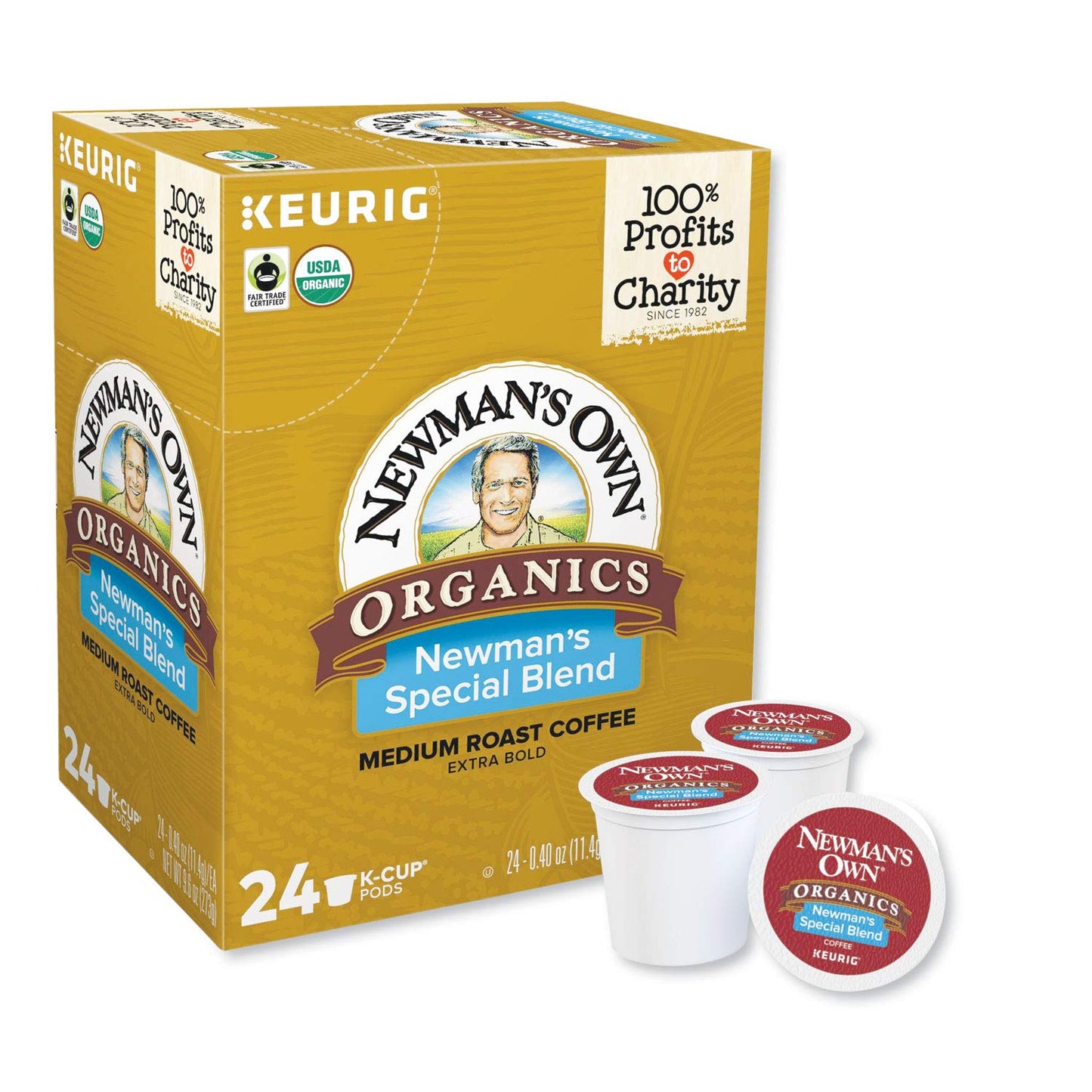 Green Mountain Coffee Newmans Special Blend K-Cup, Medium Roast, 24 Count, Compatible with Keurig malt-inspired
