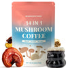 Decaf Mushroom Coffee, Instant Coffee Mix, 80 Servings | Sugar-Free, Decaffeinated Coffee Powder Blend | 14 Mushroom Extract for