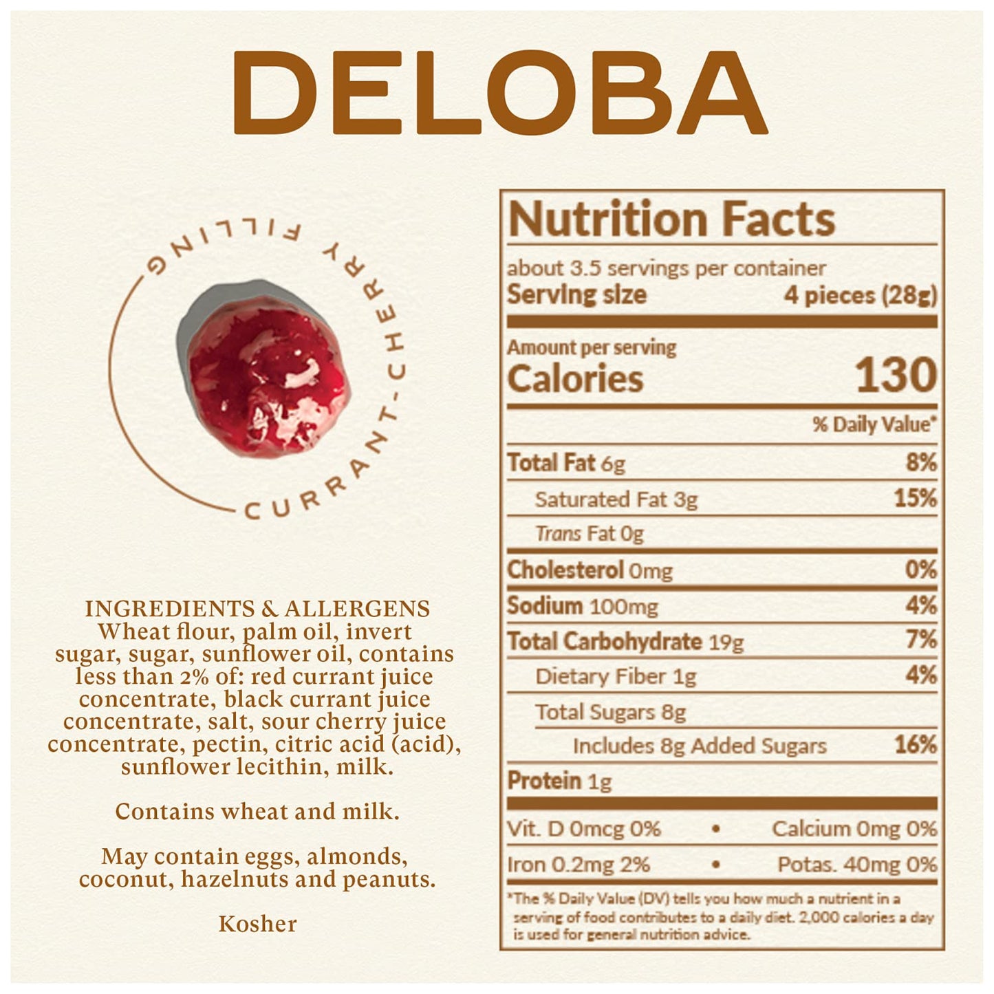 Bahlsen Deloba Red Currant Cookies (12 boxes) - Sweet & delicate, buttery puff pastries with light crispy layers and red currant