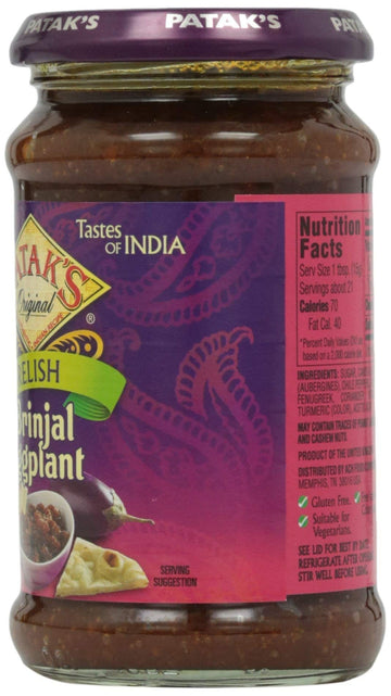 Patak s Brinjal Egg Plant Relish, Medium, 11 oz