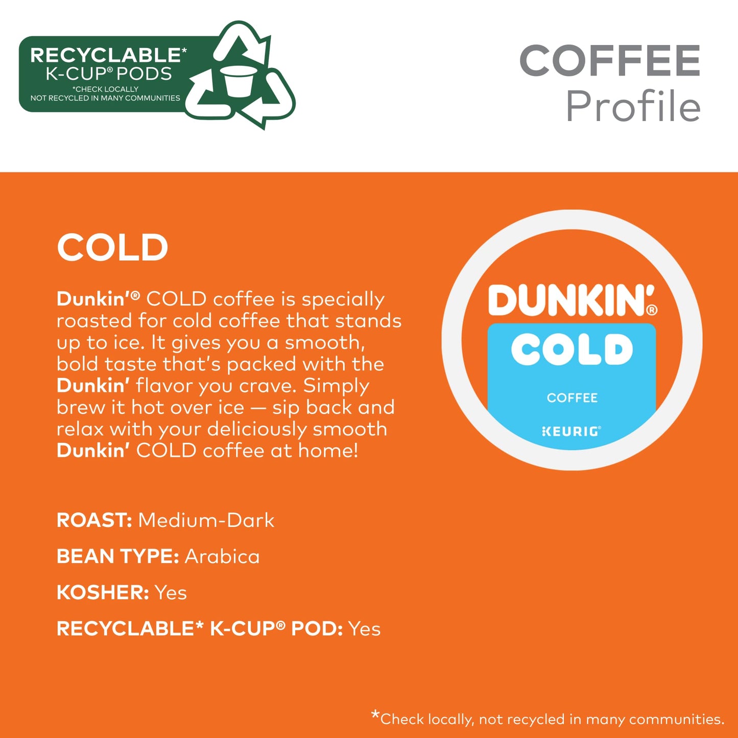 Dunkin Brew Over Ice Keurig Single Serve K-Cup Pods, 4.14 Oz, 22 Pods Per Pack, Case Of 4 Packs