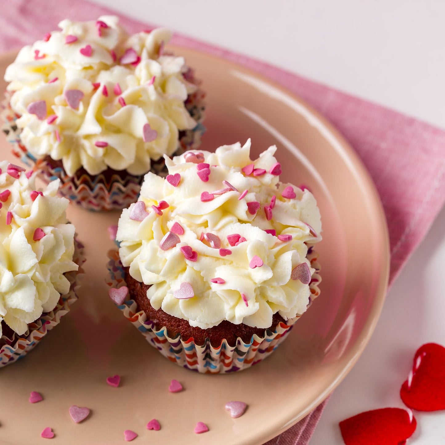 Valentines Sprinkles For Baking, Pink, Red And White Heart Sprinkles For Valentines Cake Cookies Cupcake Decorating