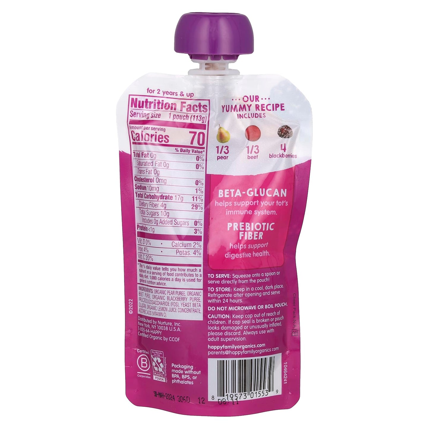 Og2 Htot Spr Bel Pears ( 16 X 4 Oz   )