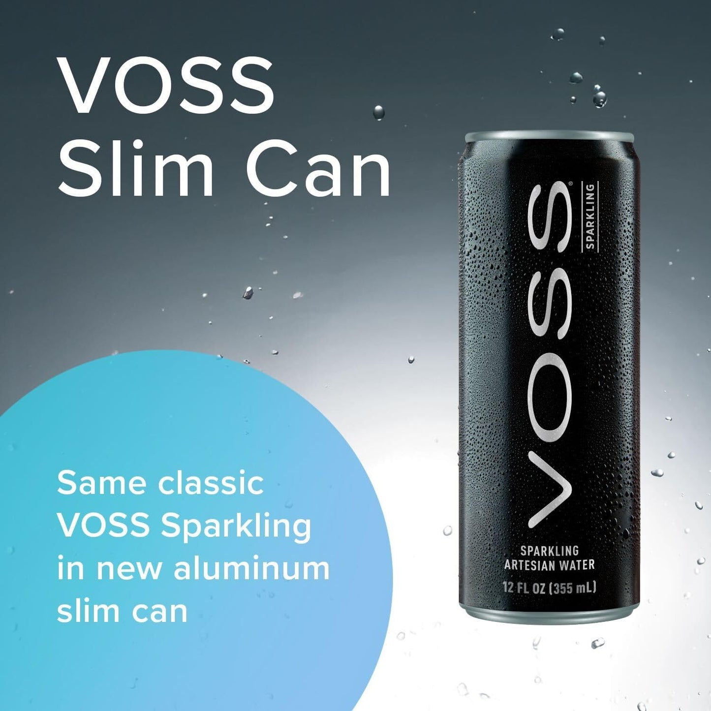 VOSS Artesian Sparkling Water Cans - 3 Pack of 8 - 24 Slim Cans - Pure Carbonated Water Refreshment - Perfect for Celebrations  Home  Office  On-the-Go Hydration