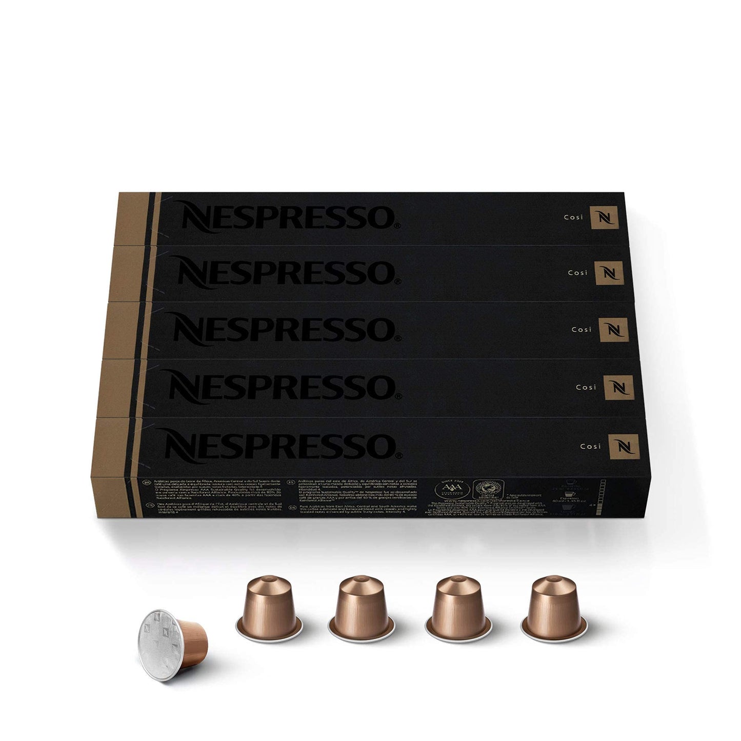 Nespresso Original Line Cosi Mild Roast Espresso Coffee Pods, 50 Count