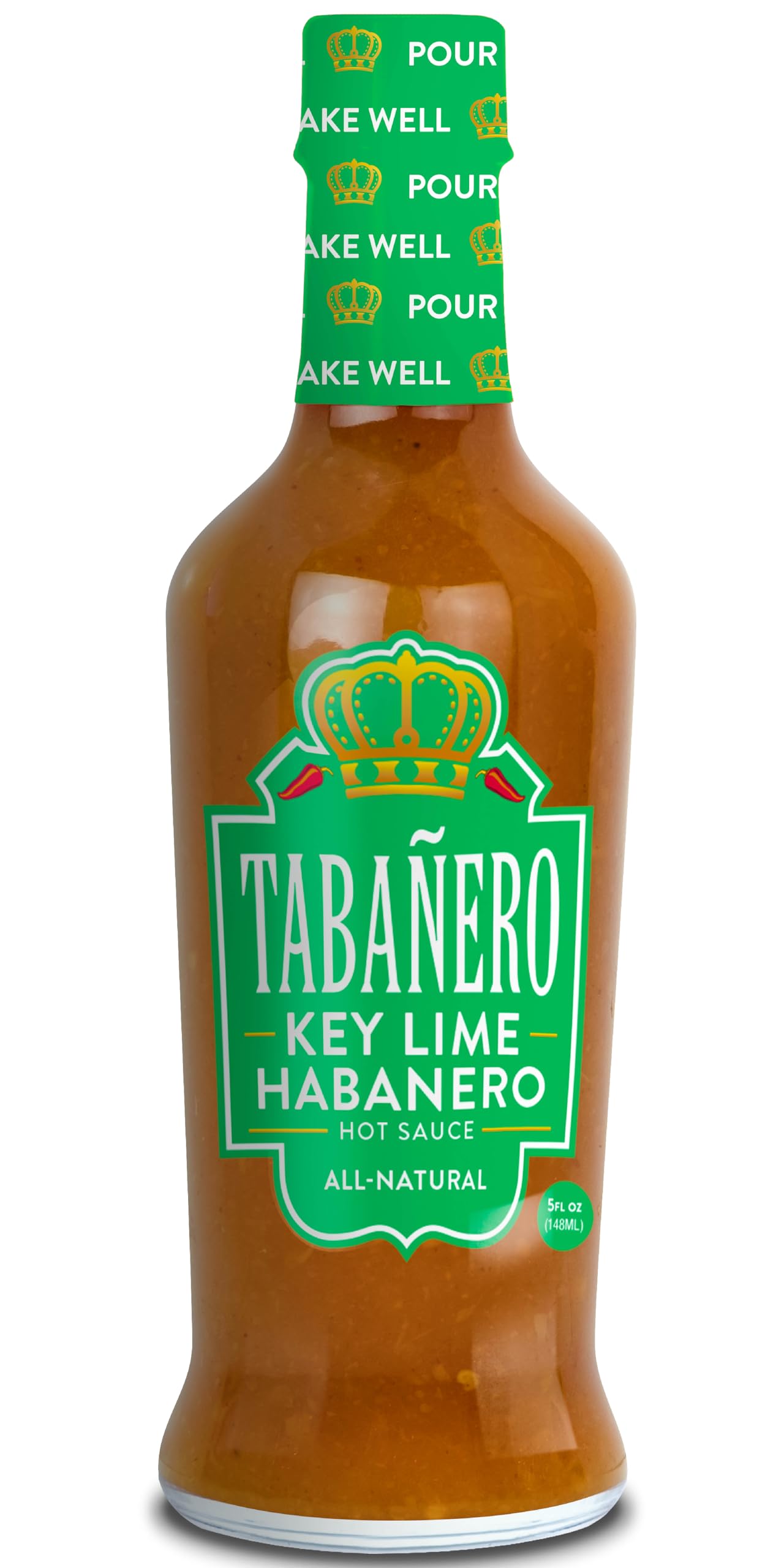 Key Lime Habanero Hot Sauce by Tabaero, Gourmet Hot Sauce Gifts, All Natural, Gluten Free, Vegan, Kosher, Made in the USA, 5 oz.