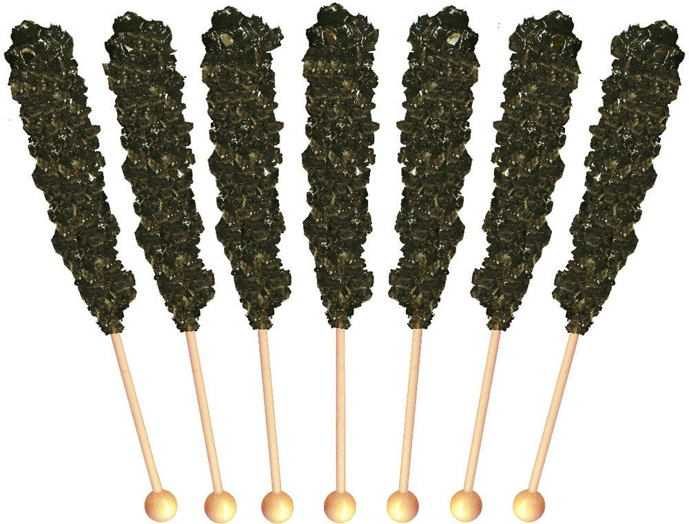 Buffalo Bills Black Cherry (Black) Rock Candy On A Stick (12-Ct Cup Black Rock Candy Crystal Sticks)
