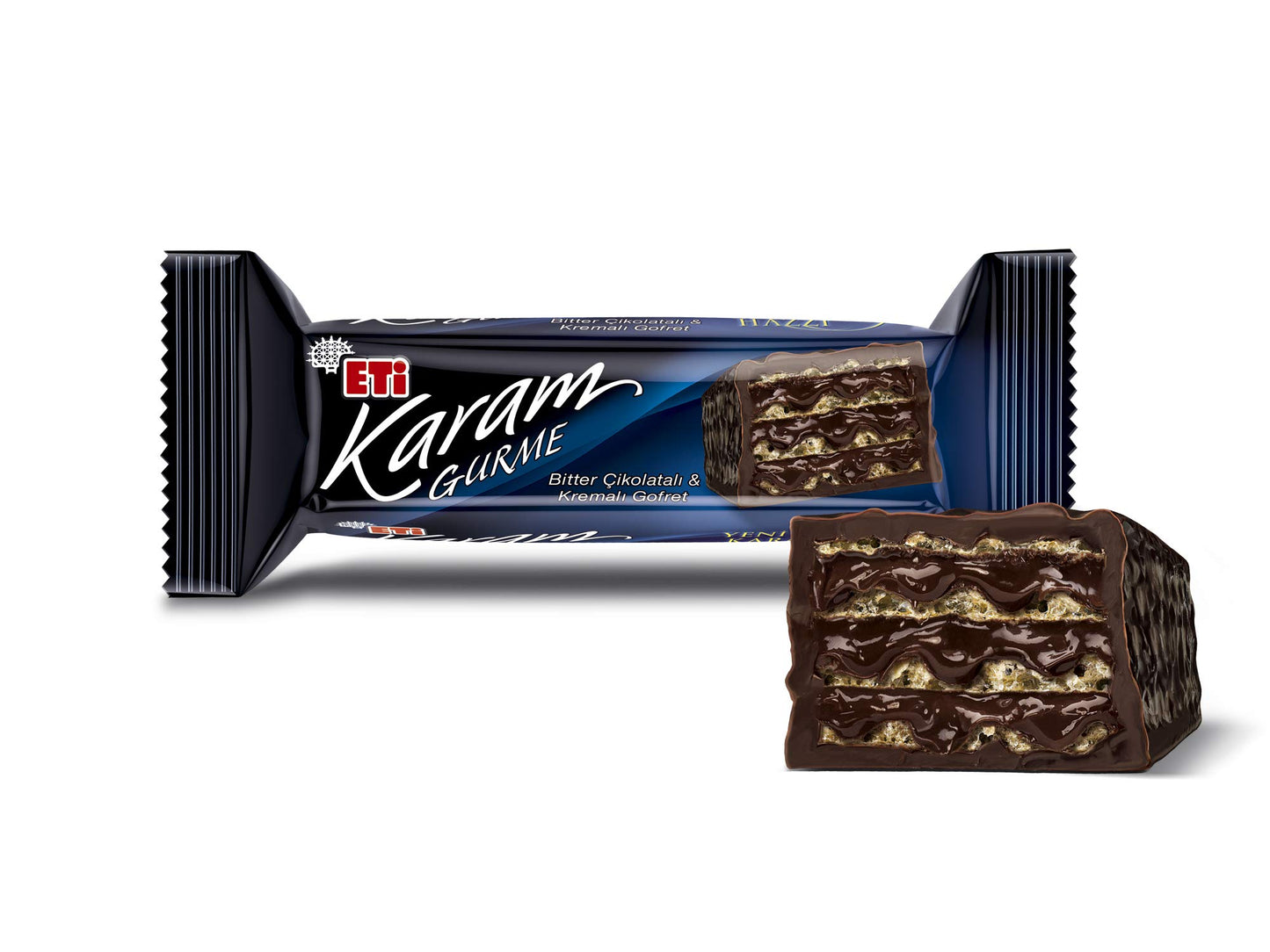 Turkish Chocolate Wafer, Eti Karam Gurme Wafer 50Gr. (1 Package 24 Pieces)