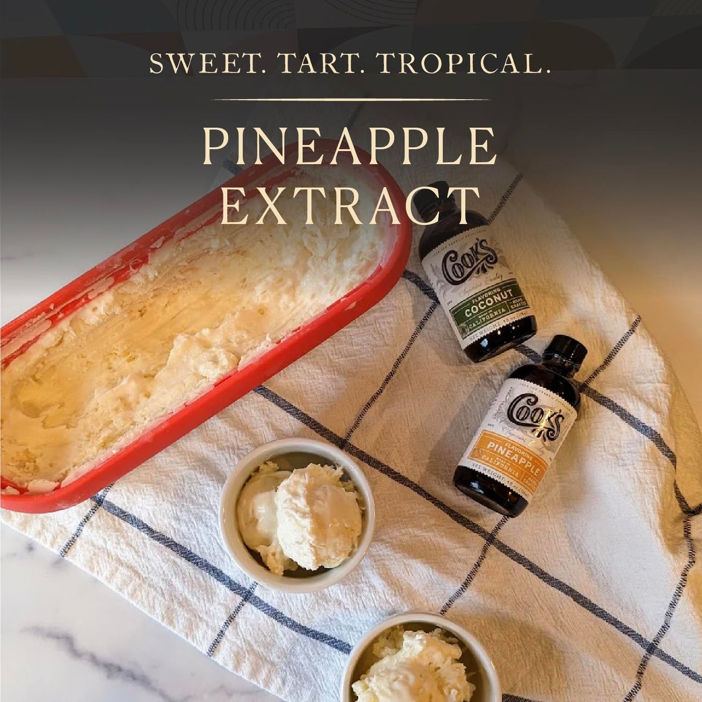 Cook'S, Pineapple Flavoring For Baking, Candies, Cakes, Smoothies, Beverages, 16 Oz