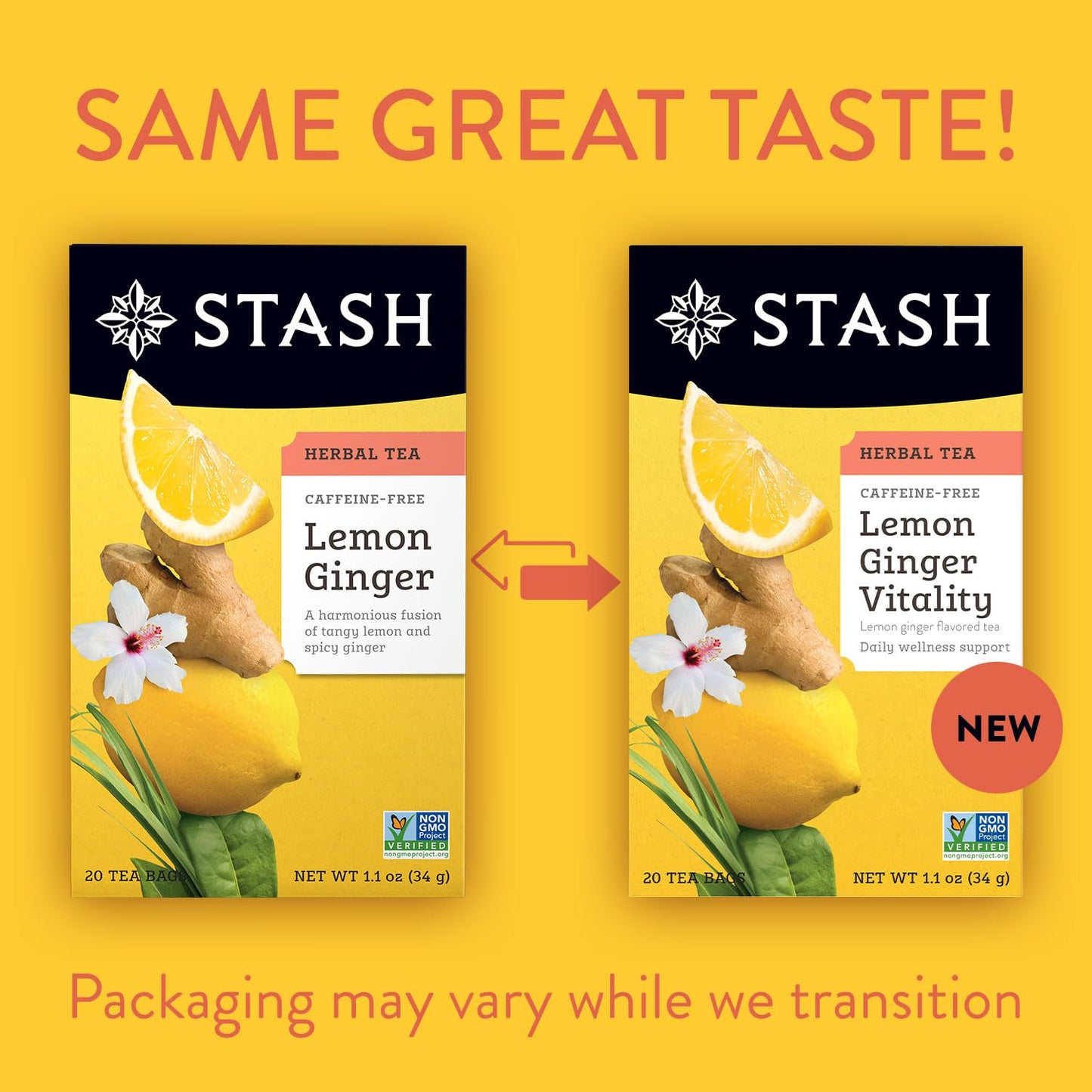 Stash Fruity Herbal Tea Sampler, 6 Boxes, 18-20 Tea Bags Each, Model 77819