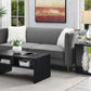Convenience Concepts Northfield Admiral Deluxe Coffee Table With Shelves R4-0565, Black