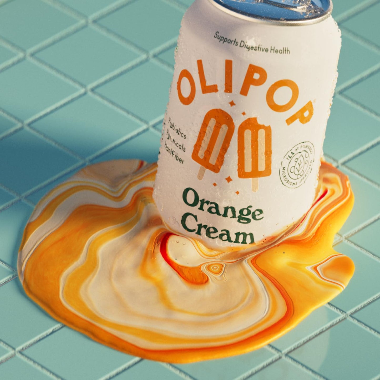 OLIPOP Prebiotic Soda Pop  Orange Cream  A New Kind of Soda Packed with Prebiotics  Fiber  and Botanicals  Gluten Free  Vegan  GMO Free  12oz (12-Cans)