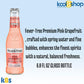 Fever-Tree Pink G fruit Mixer, 6.8 fl oz Glass Bottles, 12 Pack with 20 Plastic Stirrer Sticks