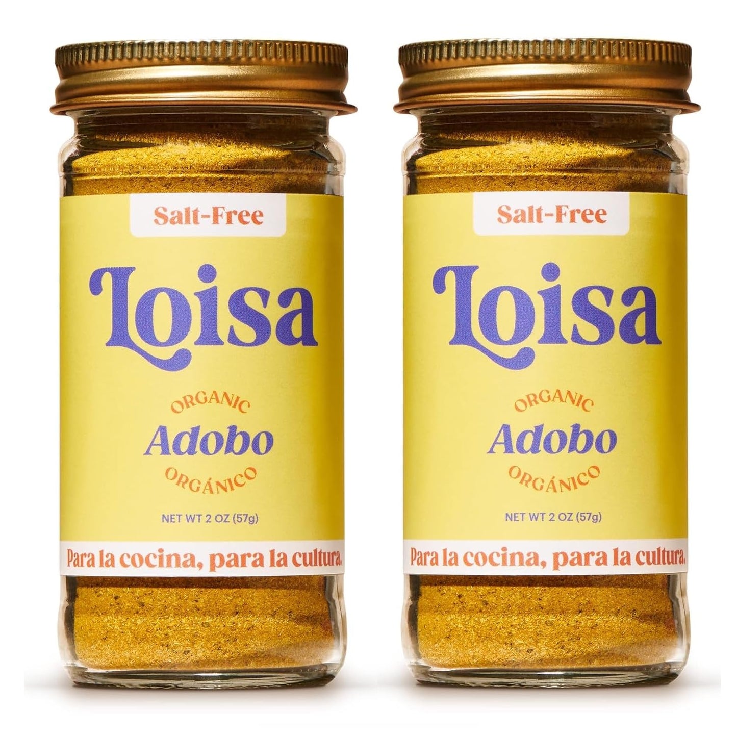 Loisa Seasoning Salt-Free Adobo, USDA Organic, Non-GMO, 2.9oz (Pack of 2)