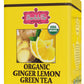 Brew La La Organic Green Tea - Ginger Lemon Flavor - 50 Tea Bags - Low Caffeine - USDA Certified Organic