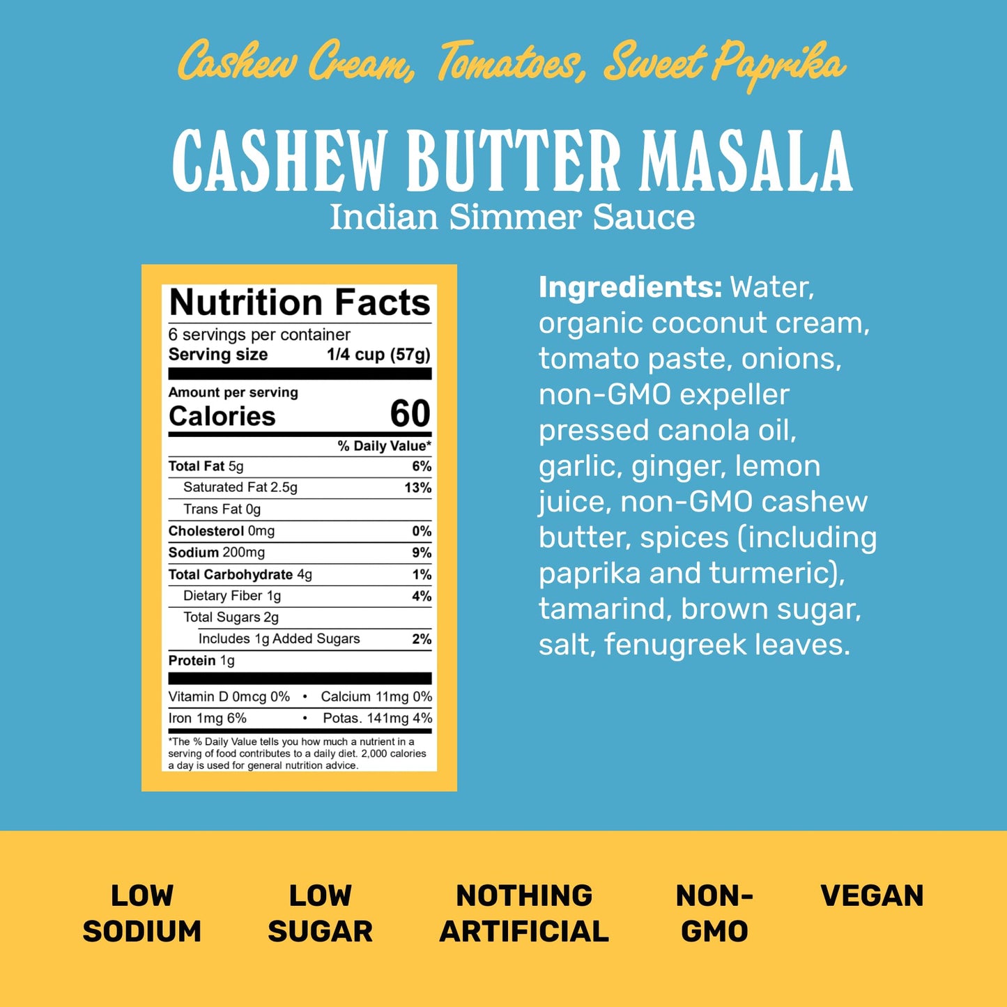 Brooklyn Delhi Golden Coconut Curry - Indian Simmer Sauce with Turmeric  Ginger  Lemon  & Coriander - 12 Ounces - Mild Enough for a kid  Flavorful Enough for a Foodie - Vegan - No Artificial Additives (1 Pack  Butter Chicken)