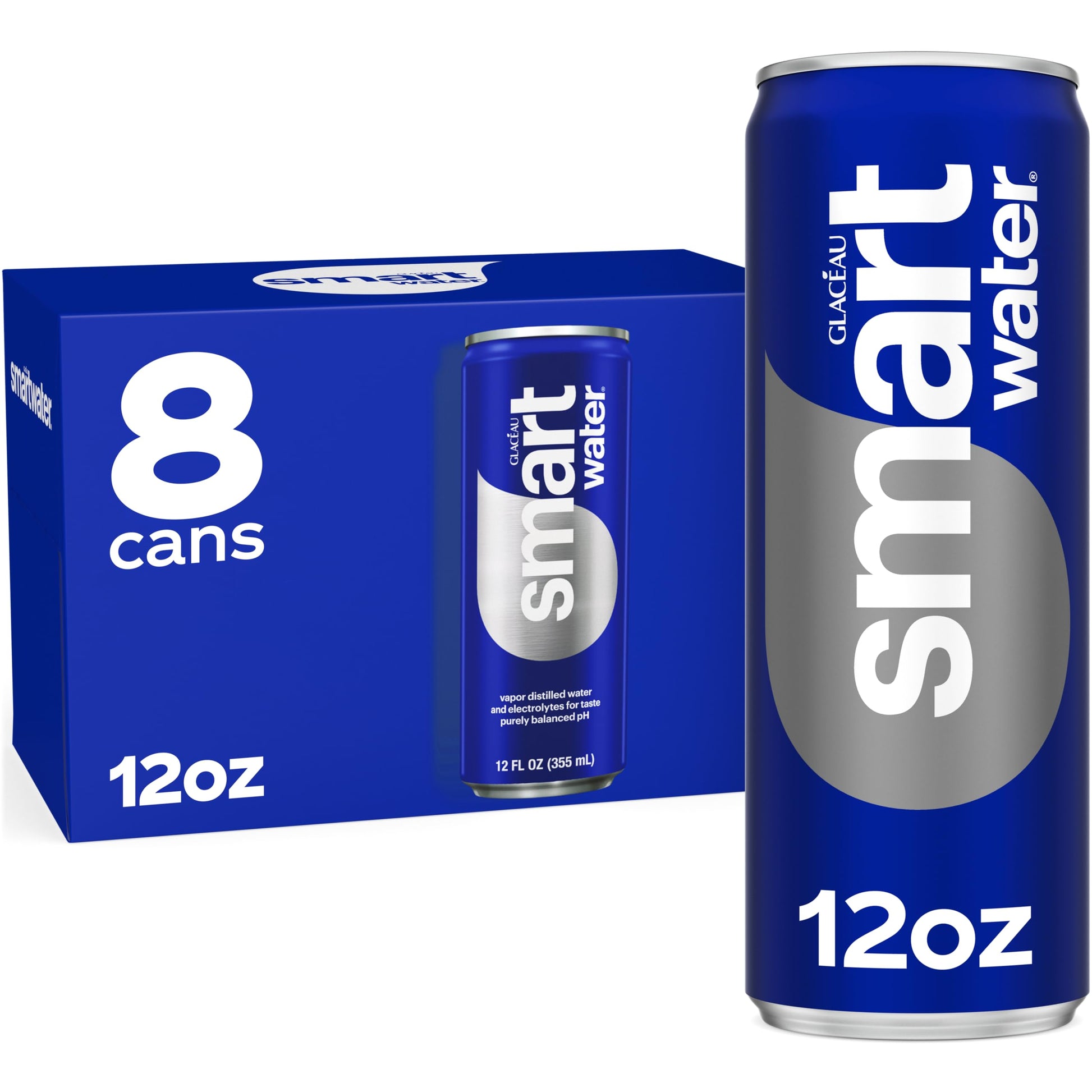smartwater Smartwater Aluminum Can 12oz Pack of 8 - 12 Fl Oz Each