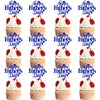 Keoysek 12pcs Happy Father's Day Cake Toppers Glitter Cupcake Topper Blue Cake Decoration for Father's Day Party Supplies Dad Ca