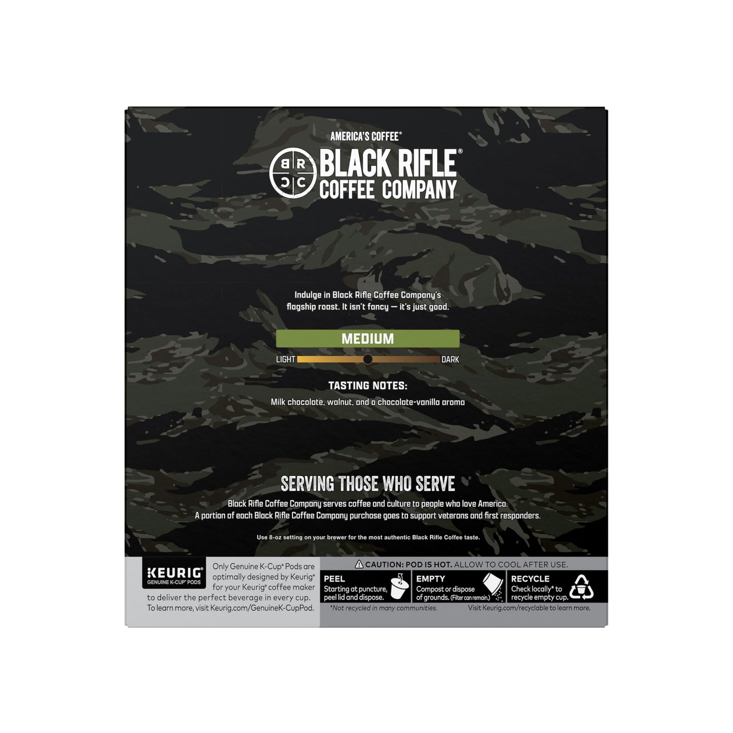 Black   Coffee Just Black Medium Roast Coffee Pods, 32 Count, Cocoa and Vanilla Aroma, Bold Notes, Model 31-006-32C