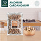 Soeos Amomum Cardamomum 4Oz (113G), Authentic Herb, White Cardamom, Dried Bai Dou Kou, Amomum Krervanh, Round Cardamon, Cardamon Cluster, White Fruit Amomin, Elettaria Cardamomum, Fructus Amomi.