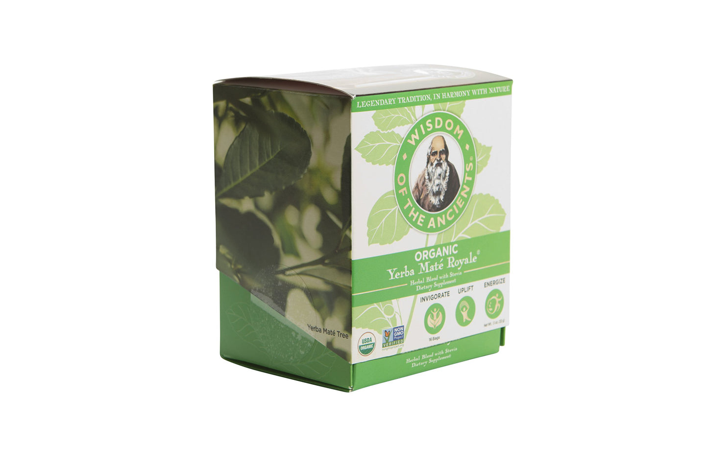 WISDOM OF THE ANCIENTS Organic Yerba Maté Tea Bags, 16 Count, Royale, Teabags