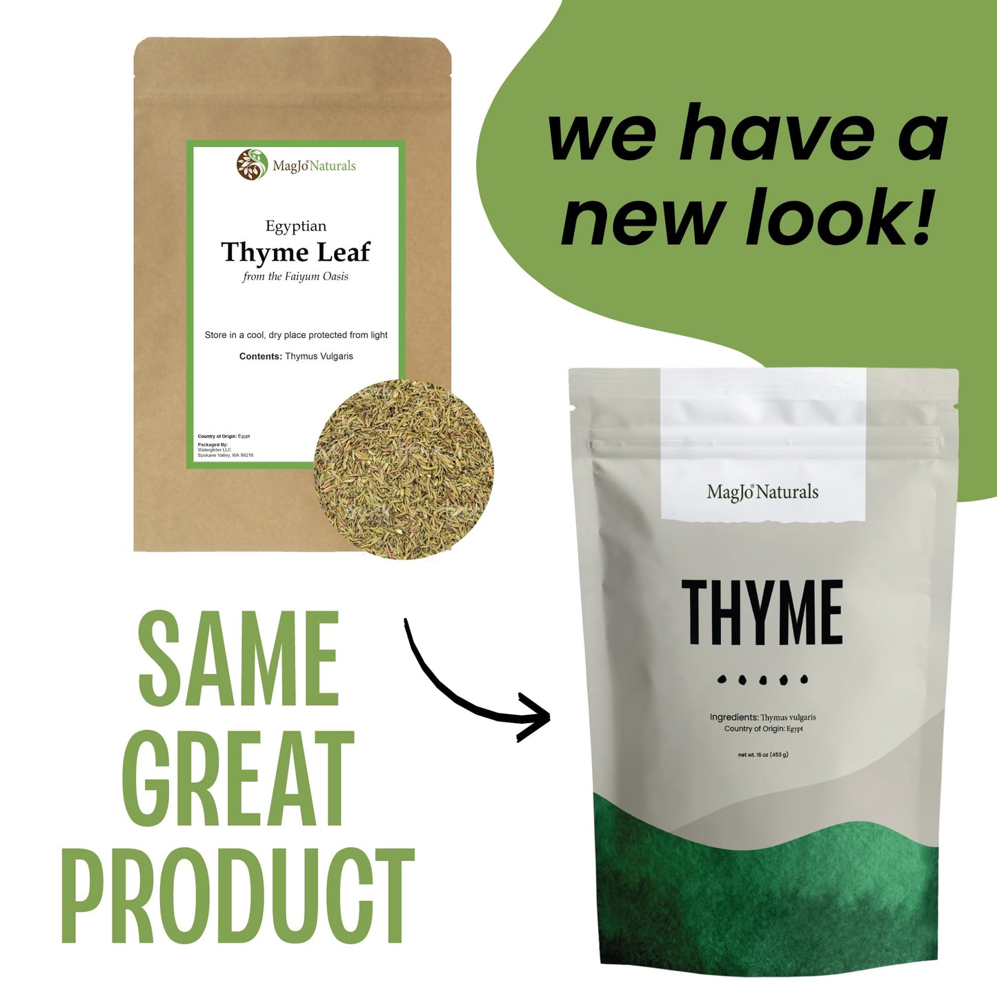 MagJo Thyme Leaf Loose Leaf Bulk 1 Pound Bag - 16 Ounce (Pack of 1)