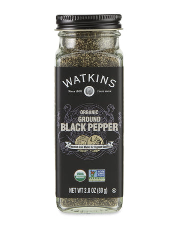 Watkins Gourmet Organic Spice Jar, Ground Black Pepper, 2.8 Ounce (Pack Of 3)