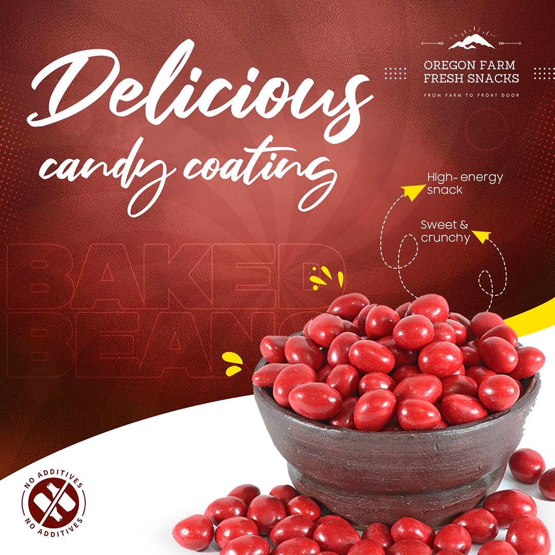 Oregon Farm Fresh Snacks Boston Baked Beans Candy Coated Peanuts Perfect For Snacks, Lunches, Movie, Game Nights, Candy Bowls, Buffets And Sporting Events - 2Lbs