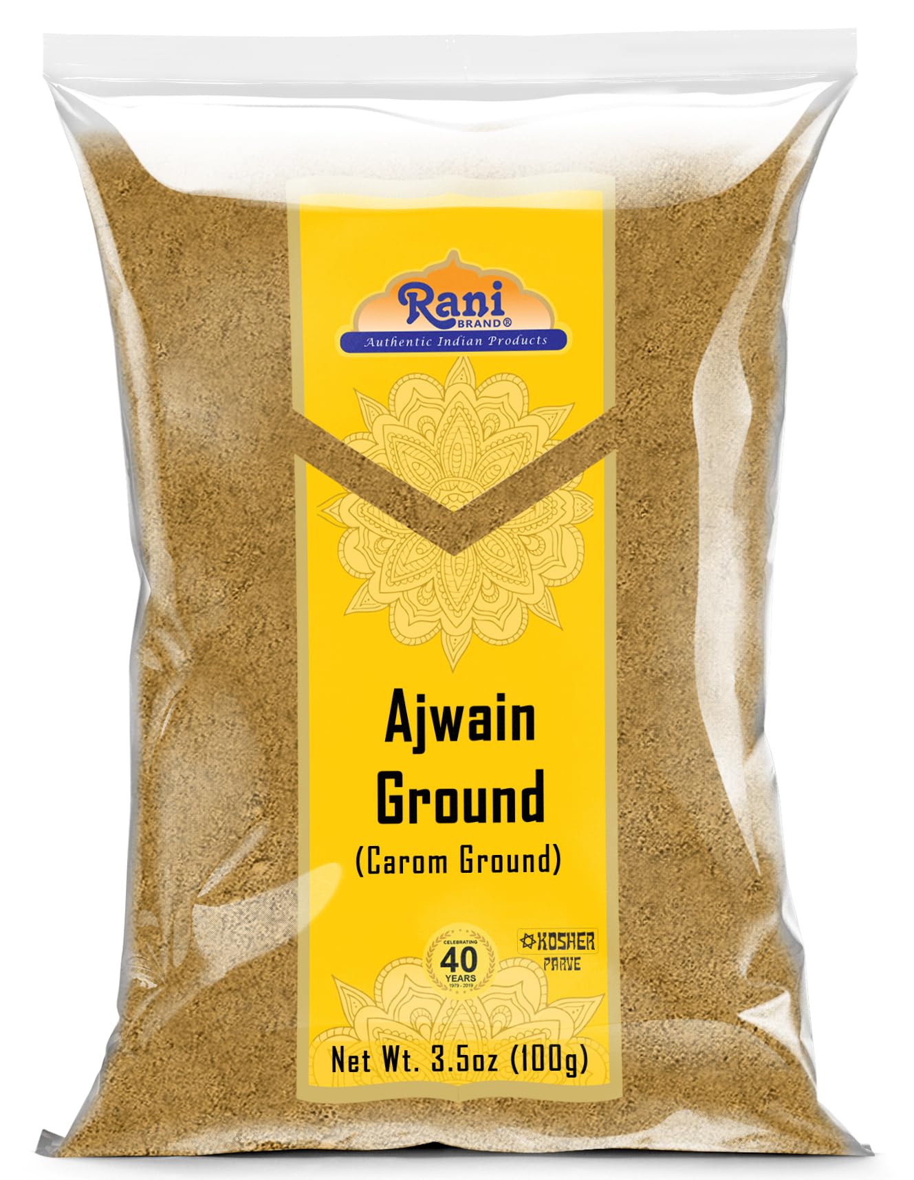 Rani Ajwain Powder - All Natural, Vegan, Gluten Friendly, NON-GMO, Kosher, 3.5oz (100g) - Authentic Indian Spice