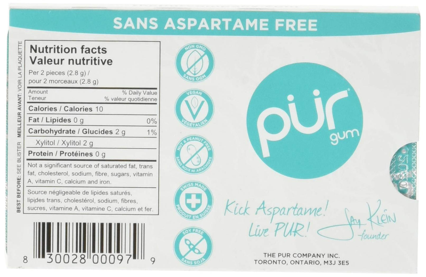 Pur Gum Wintergreen Gum - 1 Pk ( 9 Pieces )