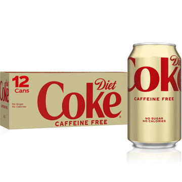 Diet Coke Caffeine Free Soda, 12 fl oz, 12 Pack, Caramel, Model 049000029345