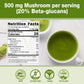 Eco-Taste Mushroom Matcha, 6 Super Mushrooms With 20% Beta-Glucan, Ceremonial Grade Matcha Latte Powder, 3.17Oz