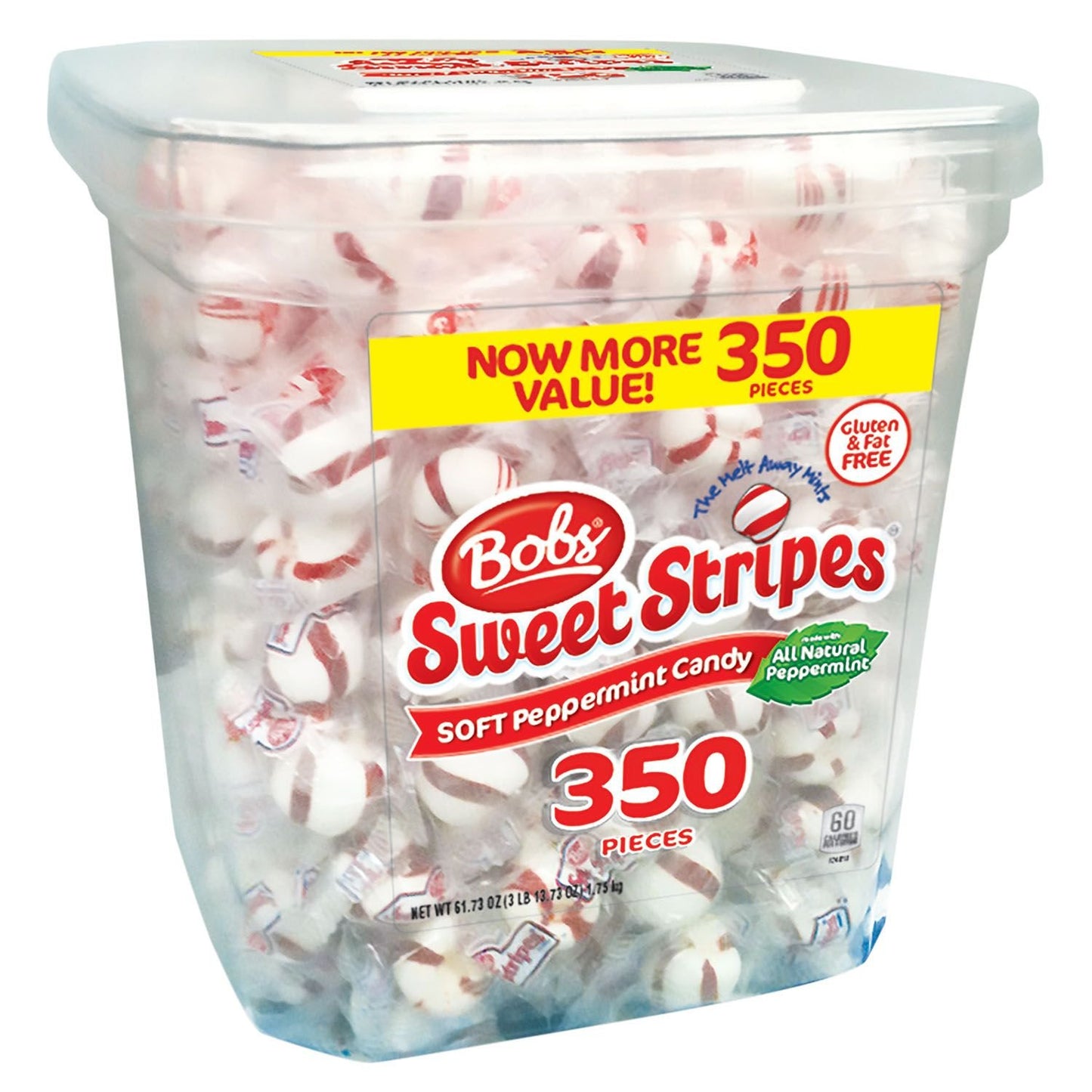 Bobs 613825607882 Sweet Stripes Square Tub,4 Pounds, (350 Count.) Es