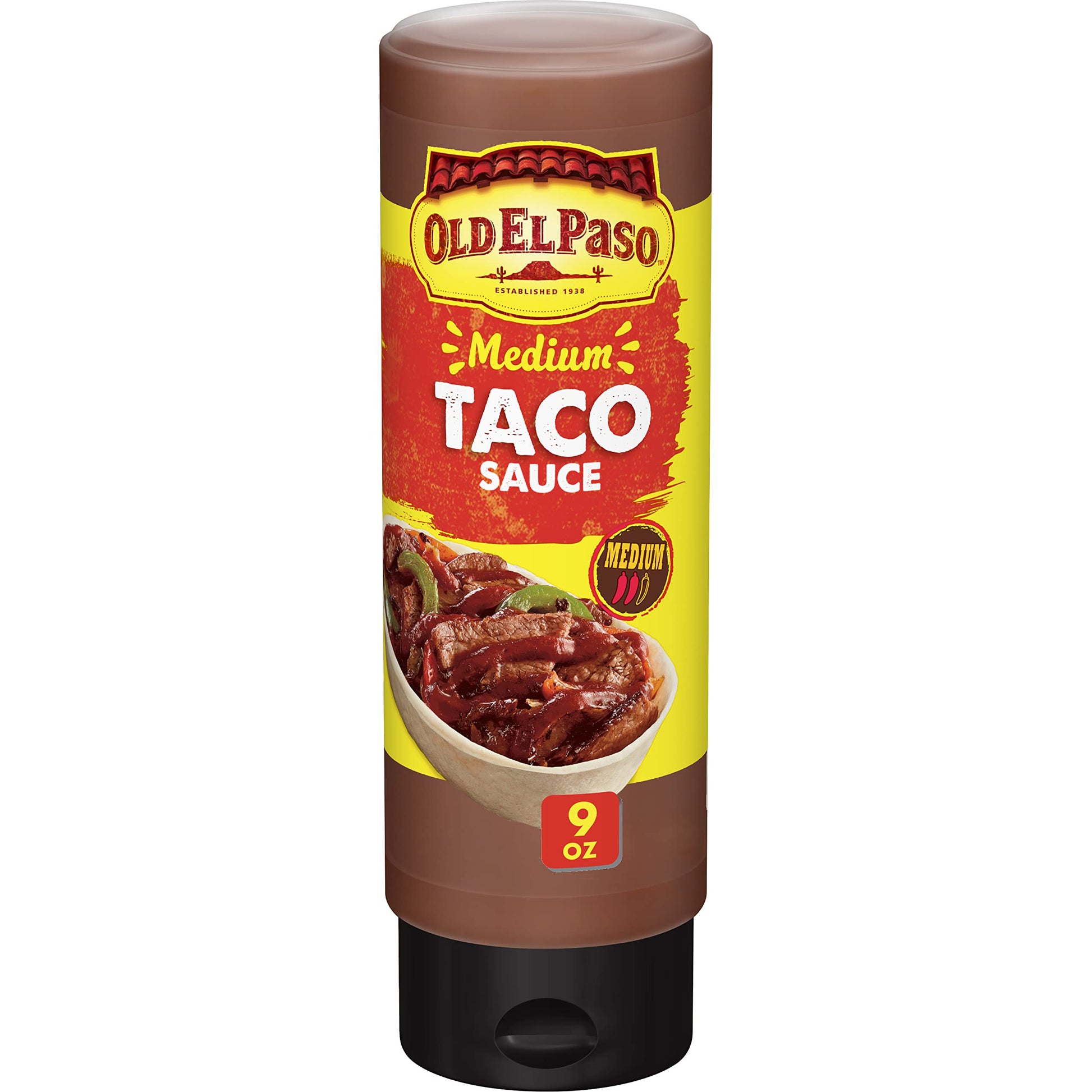 Old El Paso Taco Sauce, Medium, Squeeze Bottle, 9 Oz.