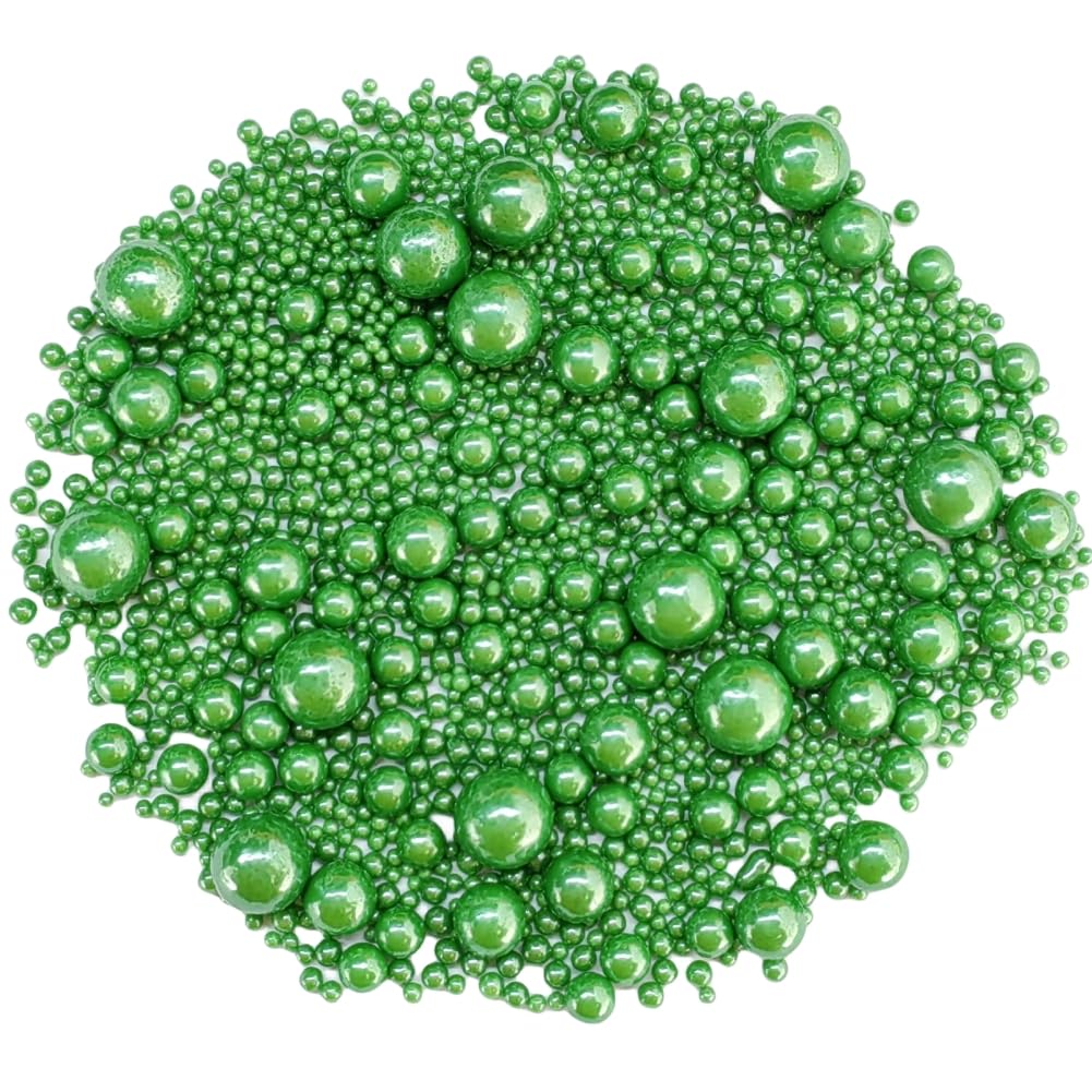 Edible Pearl Sugar Sprinkles Christmas Green Candy Mixing Size Baking Edible Cake Decorations Cupcake Toppers Cookie Decorating