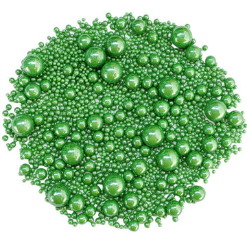 Edible Pearl Sugar Sprinkles Christmas Green Candy Mixing Size Baking Edible Cake Decorations Cupcake Toppers Cookie Decorating
