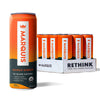 Marquis Natural Energy Drink, Mango Ginger, Sugar Free, 12 oz Cans, 12 Pack, Organic Caffeine, Vegan
